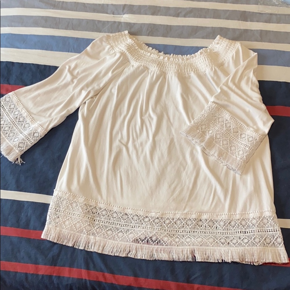 Beautiful white Chico’s top. Size 2P Chico’s size